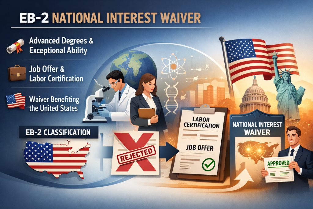 Matter of Dhanasar NIW legal illustration