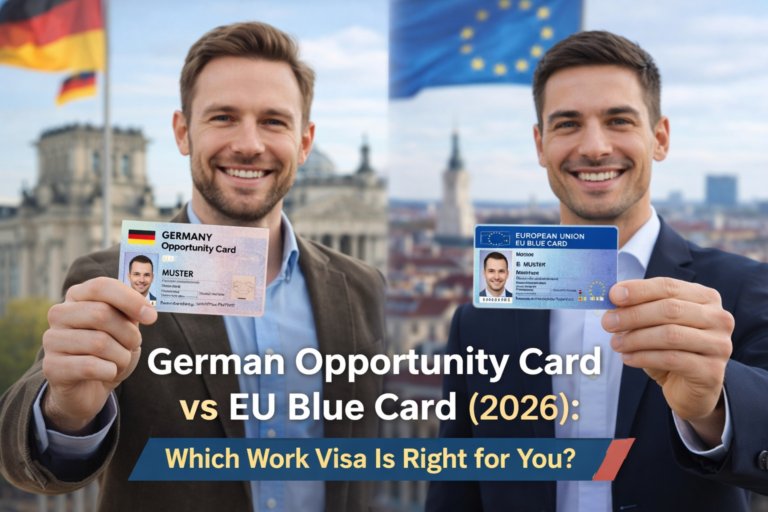 German Opportunity Card vs EU Blue Card comparison for 2026 work visa options.
