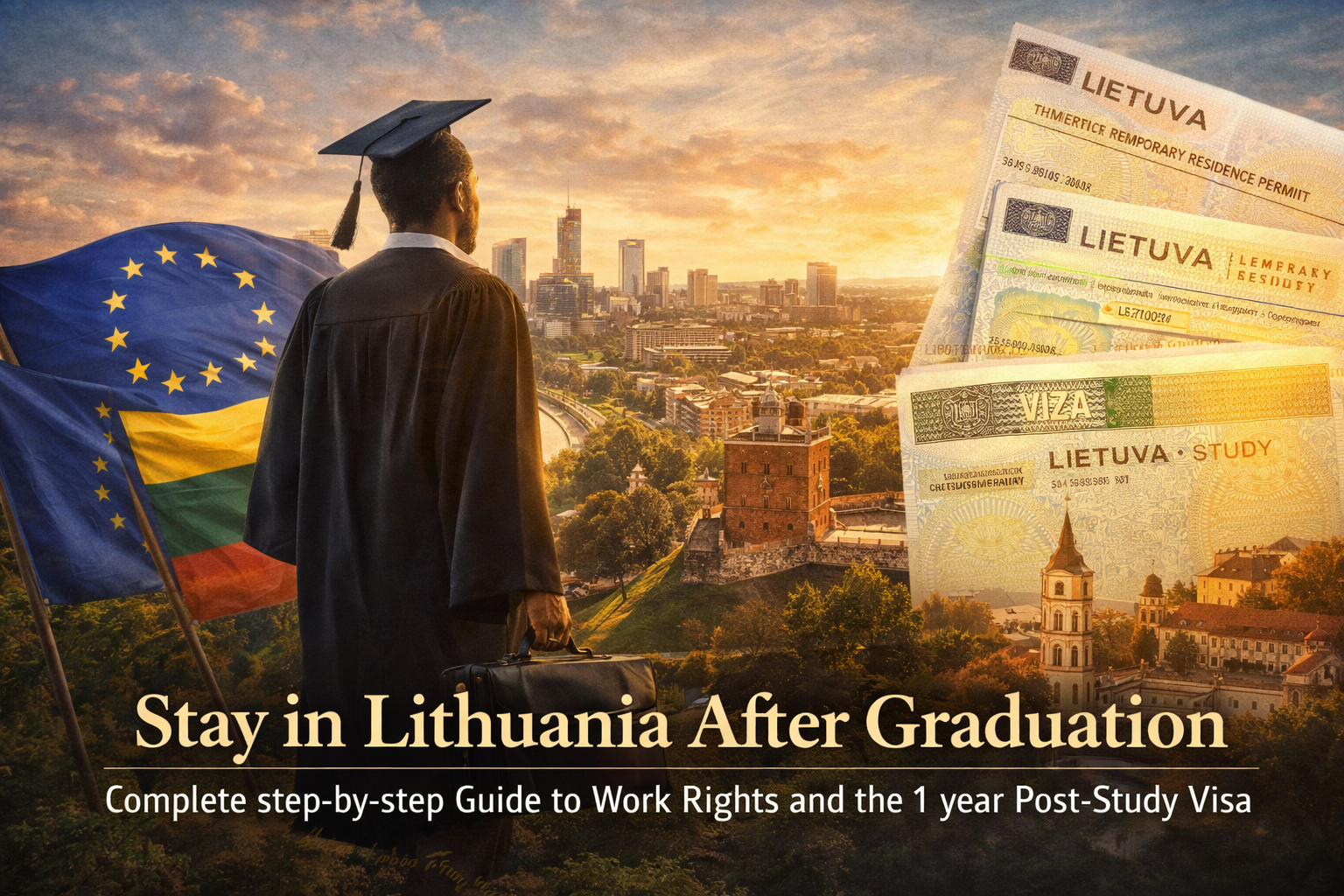 Stay in Lithuania after graduation visa guide EU graphic