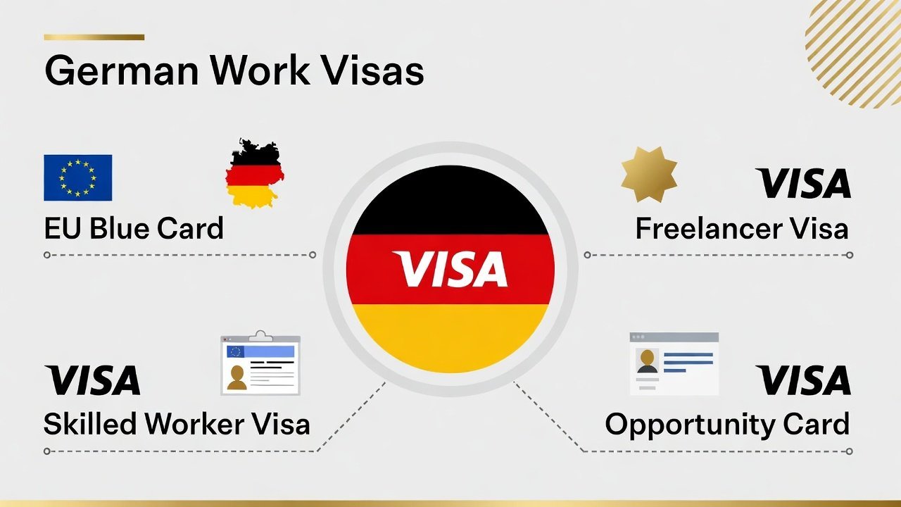 Different types of work visa in Germany for foreign workers