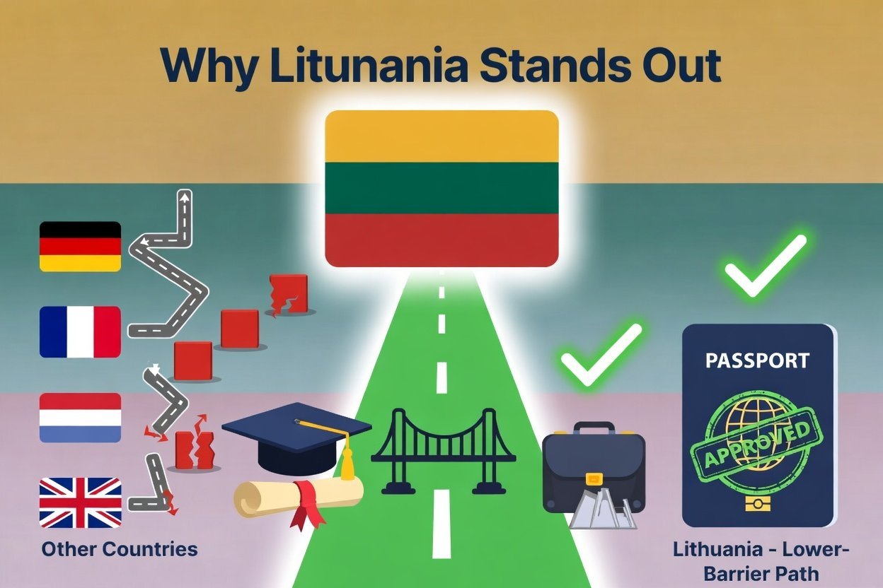 Why Lithuania Stands Out for Permanent Residency In Lithuania – Easy path vs other European countries