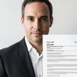 Man holding EB-2 NIW Form I-140 document for USCIS filing